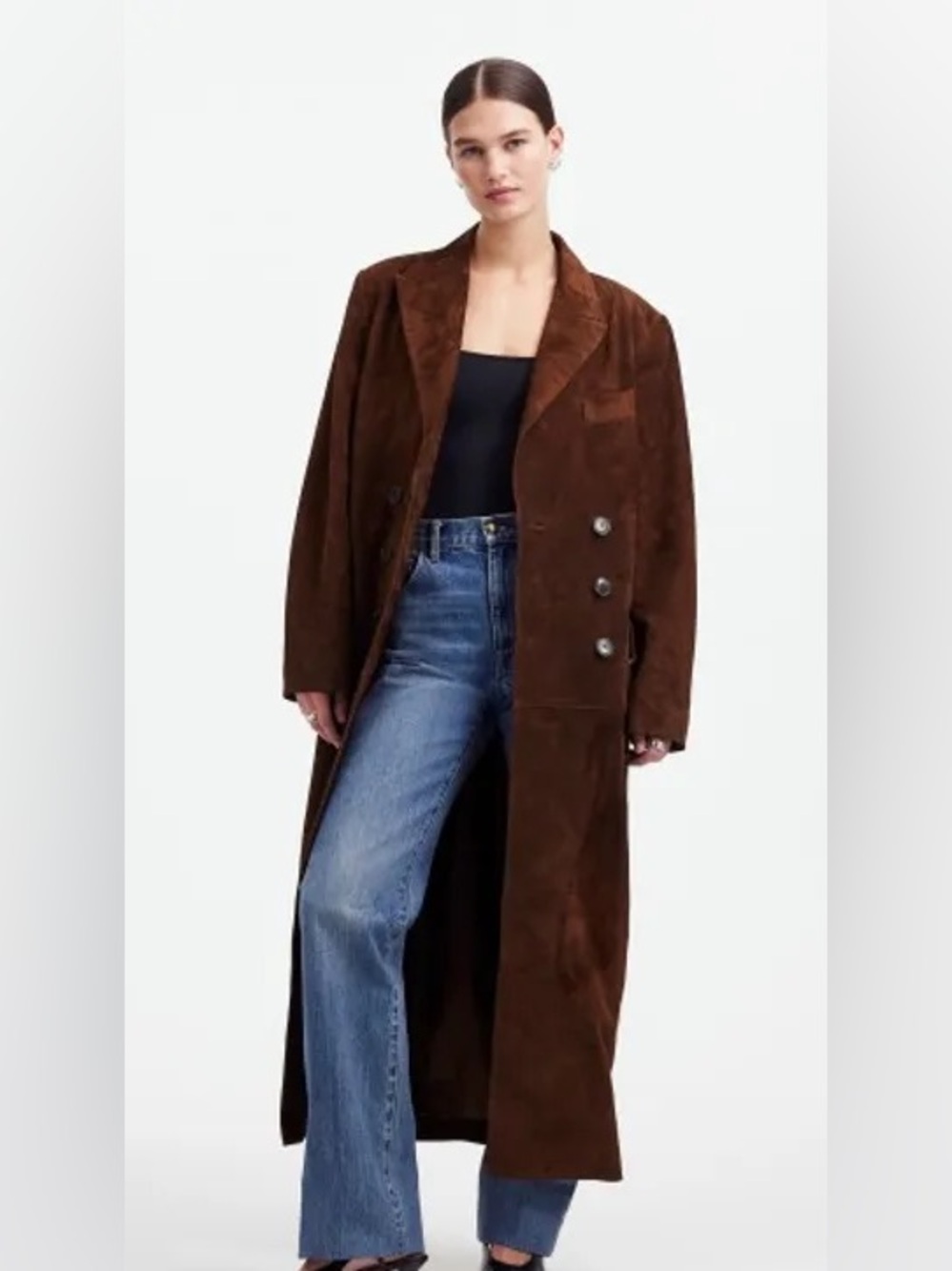 Alexa Chung x Madewell Suede Trench Coat - Picture 2 of 7